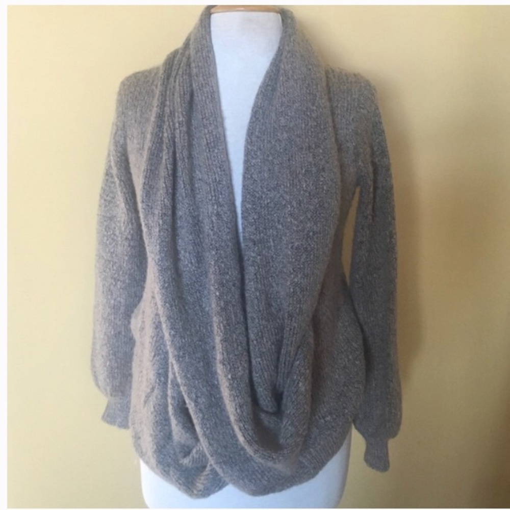 Cross wrap sweater